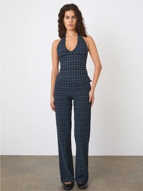 NWT Peachy Den Cindy Halter Top and Trouser Set